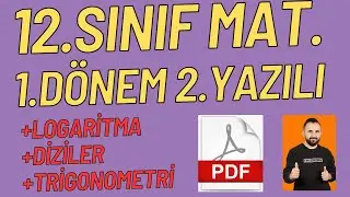 12.sınıf matematik 1.dönem 2.yazılı soruları +PDF Diziler Trigonometri Logaritma 2026 yazılı 12sınıf
