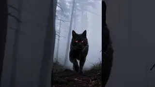 Black Cat with Red Eyes. #shorts #cat #ai #youtubeshorts #catlover
