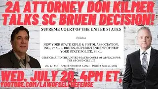 LIVE! 2A Attorney Don Kilmer Talks SC Bruen Decision!