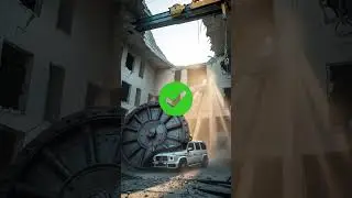 Mercedes G Wagon vs Range Rover Smashed by Vault Door 😱 | Ultimate Car Destruction! #shorts