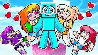 Un Chico en Un BLOQUE de SOLO CHICAS en Minecraft!