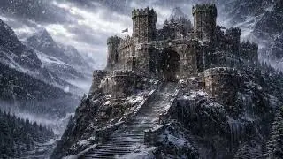 AMBIENCE - Medieval Castle of The Lord of the Rings - the sound of stream, wind and snow sounds