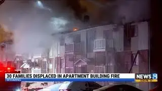 30 families displaced in Wyoming apartment fire