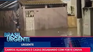 Teto desaba, casas alagadas e carros submersos em alagamento | Brasil Urgente