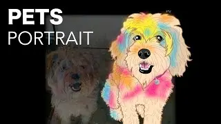 Digital Portrait Timelapse #3 (Pet Dogs)