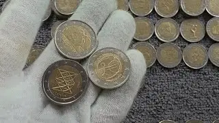 Rare 2 euro's Commemorative coins for an individual collection.