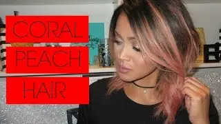 How I colored my hair Coral Peach