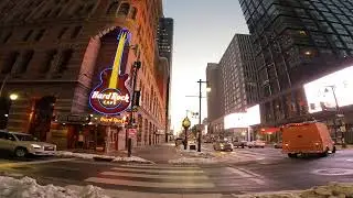 GOLDEN HOUR SUNRISE SNOW WALK ❄️❄️ City Hall & East on Market ❄️❄️ Philadelphia PA ASMR [4K]