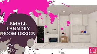 Small Laundry Room Design | Washer and Dryer Installed