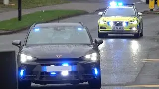 Northumbria police unmarked cupra and Volvo V90 responding 