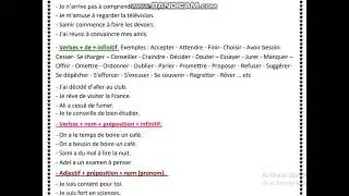 LES PRÉPOSITIONS APRÈS UN VERBE, UN ADJECTIF, UN NOM.
