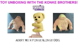 TOY UNBOXING WITH THE KONKE BROTHERS! Adopt Me! x Fingerlings Dog