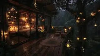 Soft Rain Echoes in a Silent Forest Cabin 🌧️ | Perfect White Noise for Sleep