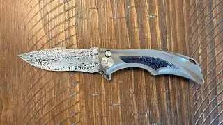 Brian Tighe Custom Tighe Down model with Damasteel Blade & Integral Titanium Handles
