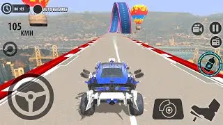 Impossible Car🚗 Crazy Ramp Car Stunt Master 3D - Blue Monster Truck New Car Unlocked Gameplay Drive
