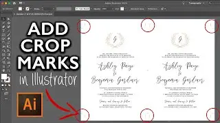 Как добавить метки обрезки в Adobe Illustrator, 2 или более элементов на страницу | Свадебные при...