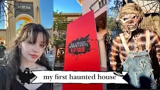 wimps first haunted house | halloween horror nights rip tour vlog