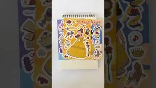 ❤️DISNEY PRINCESS Sticker Book DecoratingFun Activity with Belle#brainrotitaliano #capucino