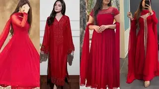Red Dress Design 2026// Red  color dress designs ll Pakistani red color dress designs 