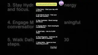 Transform Yourself with These Life-Changing Habits! #ytshorts #selfimprovement