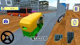 Rickshaw Transport Game - Modern Rickshaw Transport Truck Cargo Driving - Android Gameplay