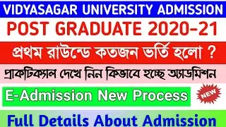 Vidyasagar University P.G admission 2020 | Vidyasagar University Exam Update | V.U M.A Admission