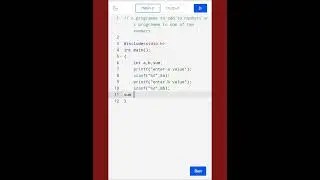 #3 C Programme to addition or Sum of two numbers| C Language|#trending #viral #youtubeshorts #shorts