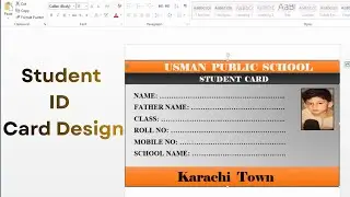MS Word Main Student ID Card Design | School Card Banana Search (Easy Method)#school #card #A4Mentor