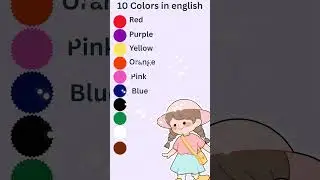 Color 🎨 Names in English, Spoken English Practice, baby tutor #shorts #cute