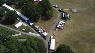 Blue Ridge Rock Festival 2023 Thursday morning opening aerial view. (Before the storm)
