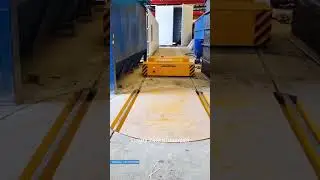 Electric Rail Transfer Cart + Turntable For Factory