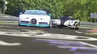Battle Bugatti Chiron vs Koenisegg One:1 vs Pagani Huayra at Nordschleife
