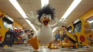 Duck causing mayhem in Roblox Chuck. E cheese/chester cheez