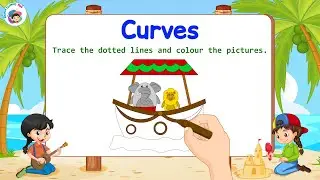 Curves | Trace The Dotted Lines And Colour The Pictures | Trace The lines Kids Video
