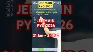 Q) The number of solutions of equation tan3x=cotx in x&isin;(0,2𝜋) is #jee2026 #jee #jeeaspirants
