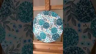 Painting Teal Hydrangeas| CAMILLA CREATIONS #camillacreations #art #acrylic #painting #artist #paint