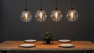 Hanglamp glazen bol 4-l modern clear | Straluma 12480168