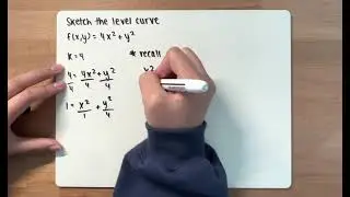 Calc 3 Ch. 14 Graphing a Level Curve | Ellipse