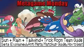 Pokemon VGC 2021 Series 8║Sun + Rain + Tailwind + Trick room ON ONE TEAM Guide║Metagame Monday║E10
