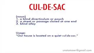 How to Pronounce Cul-de-Sac