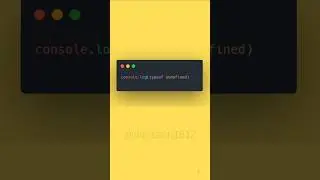 Guess the Output 31: console.log(typeof undefined) | JavaScript Explained #JavaScript #shorts #code