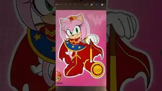 Amy as Wonder Woman artwork #shorts #art