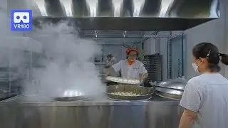 3D 180VR 4K Korean Dimsum Mandu Beef & Kimchi Popular Street Food