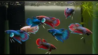 Most Colorful Betta Fish in the World | 4K Aquarium Video #ColorfulBetta #BettaFish #BeautifulFish