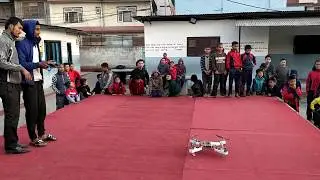 nericans(students of neric academy) made a flying quadcopter in their lab.