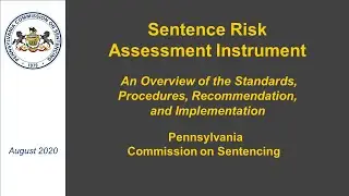 Sentence Risk Assessment Instrument (Standards, Procedures, Recommendation, & Implementation)