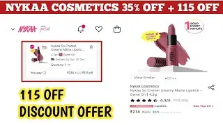 Nykaa cosmetics 35% off + 115 off || nykaa discount offer today