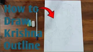 How to Draw Krishna Outline | krishna ji ka outline kaise banaen