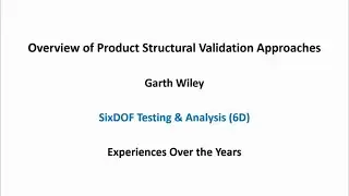 Product Structural Validation - Overview