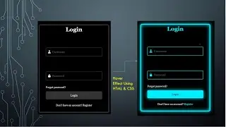 Login Form with Hover Effect Using HTML and CSS